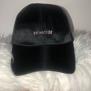 Satin black “PRINCE$$” hat 🧢
